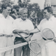 Here he is playing tennis with his sons! Is there any sport this man didn’t play? (Photo: International News/Sports Studio Photos/Getty Images)